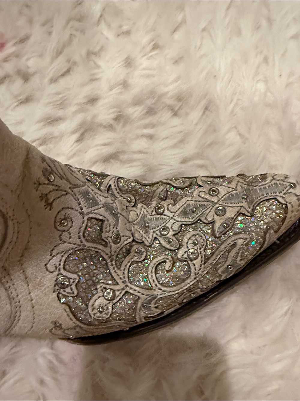 Corral Ivory Western Cowboy Boots with Embellished Upper - Picture 16 of 16